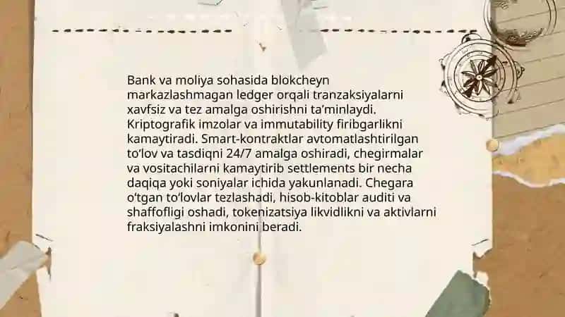 Blokcheyn texnologiyasidan iqtisodiyotning turli sohalarida foydalanish xususiyatlari 3