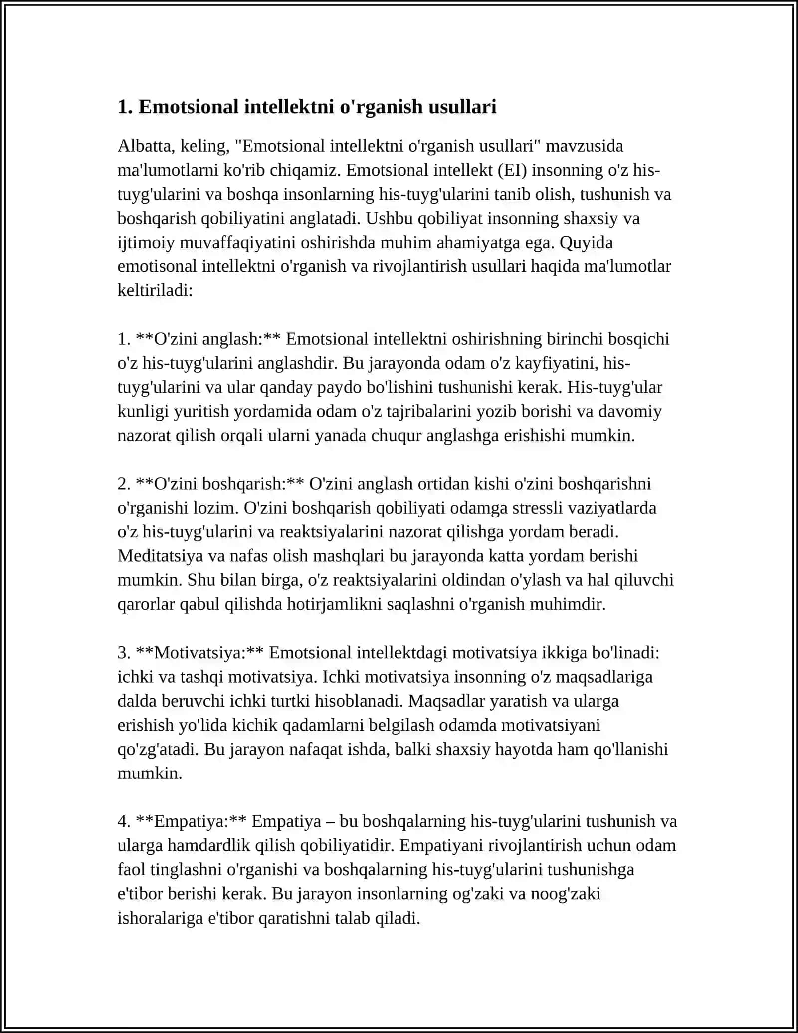 SHAXSNING EMOTSIONAL JABXASINI O'RGANISH METODLARI 3