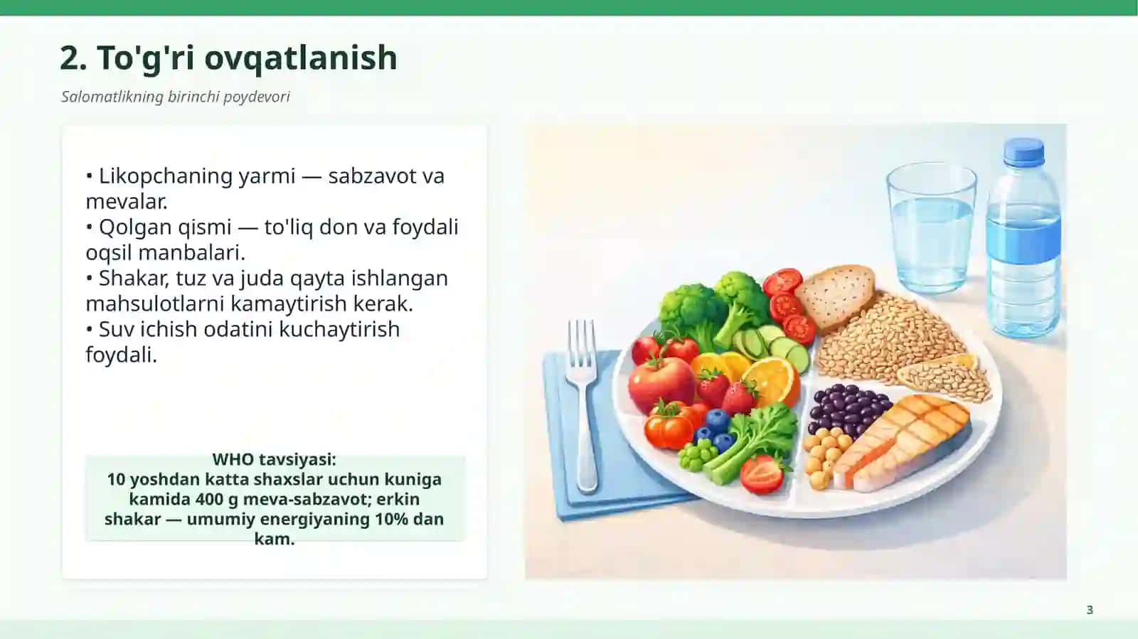Turmush tarzi, Sog'lom hayot 3