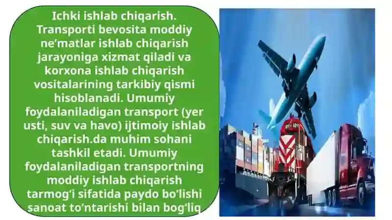 Transporttizimlari turlari va ularning asosiy vazifalari 3