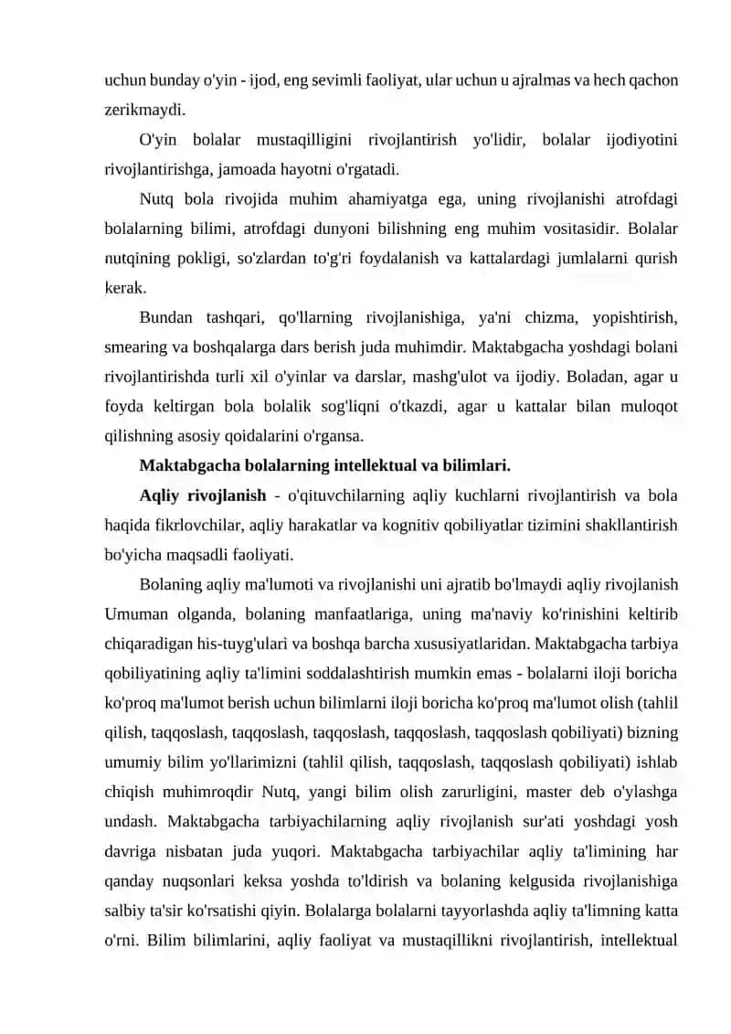 MAKTABGACHA YOSHDAGI BOLALARGA TA’LIM BERISHDA AQLIY TARBIYA VAZIFALARI 3