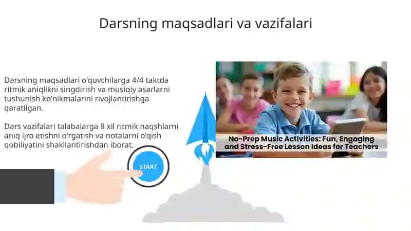 Musiqa mashg'ulotlarini tashkil etish va rejalashtirish 3