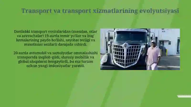 Transport va tashish xizmatlari tub o'zgarishlar va bevisita tourist motiviga ta'siri 3