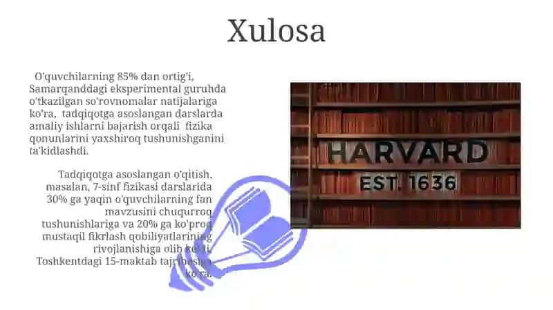 Fizika darslarida so'rovga asoslangan ta'limdan foydalanish 3
