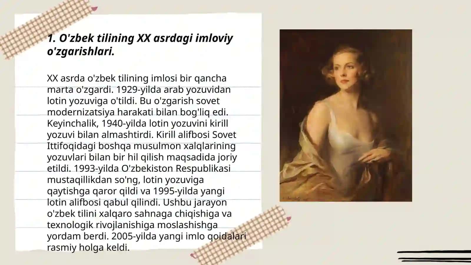 O'zbek tilining XX asrdagi imloviy o'zgarishlari 3