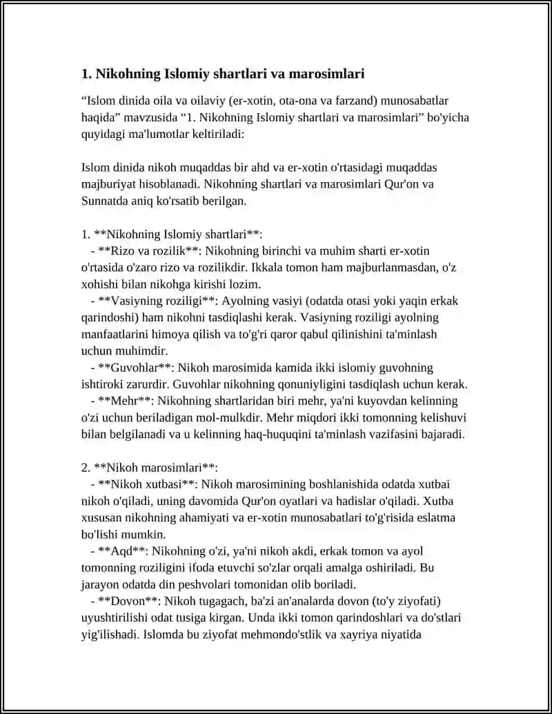 ISLOM DINIDA OILA VA OILAVIY(ER-XOTIN, OTA-ONA VA FARZAND) MUNOSABATLAR 3