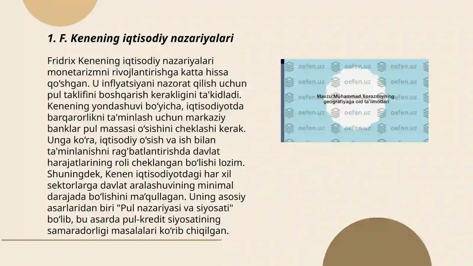 F. Kenening iqtisodiy talimotlari 3