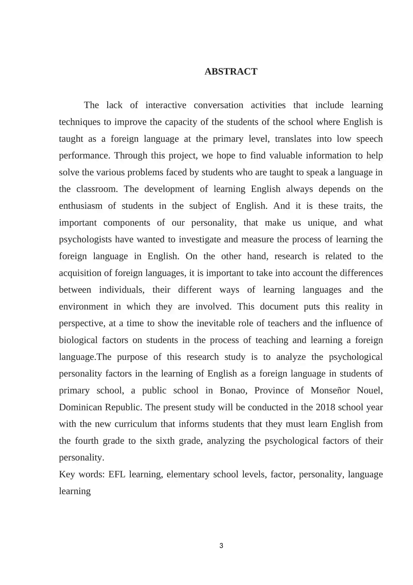 ENGLISH FACULTY I 3