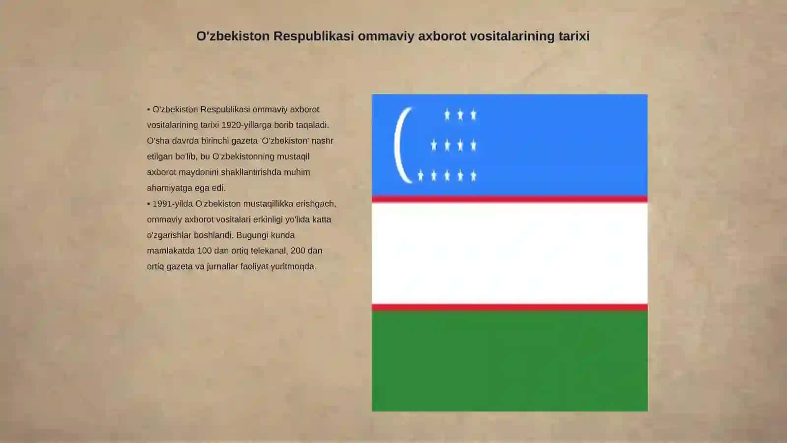 O'zbekiston Respublikasi ommaviy axborot vositalarining tarixi 3