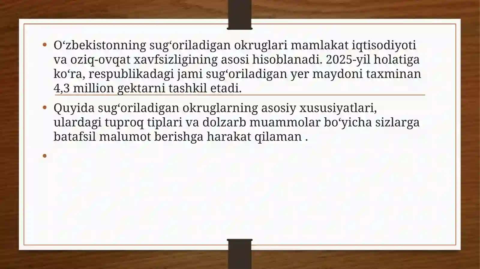 Okruglar boʻyicha tuproqlarning muammolarini oʻrganish 3