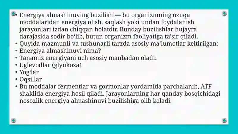 GLYUKOZA TASHUVCHILARNING TUZILISHI, SPESIFIKLIGI, KLINIK AHAMIYATI. GLIKOGEN KASALLIKLARI. UGLEVODLAR ALMASHINUVI BOSHQARILISHINING BUZILISHI 3