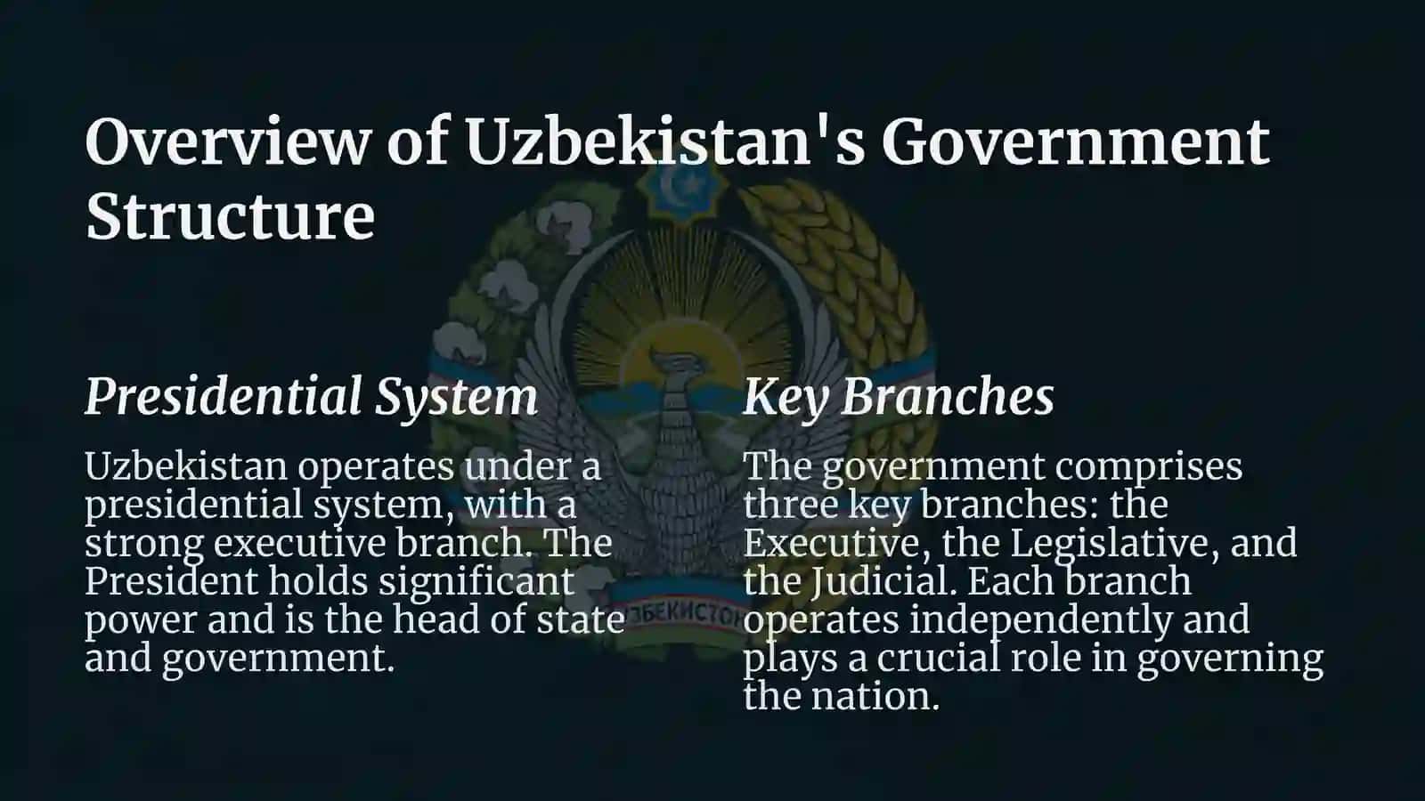 UZBEKISTAN'S STATE SYSTEM A Deep Dive 3