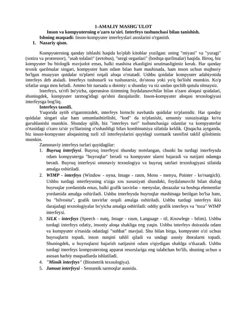 Dasturiy injiniring ta’lim yo’nalishlari uchun 3