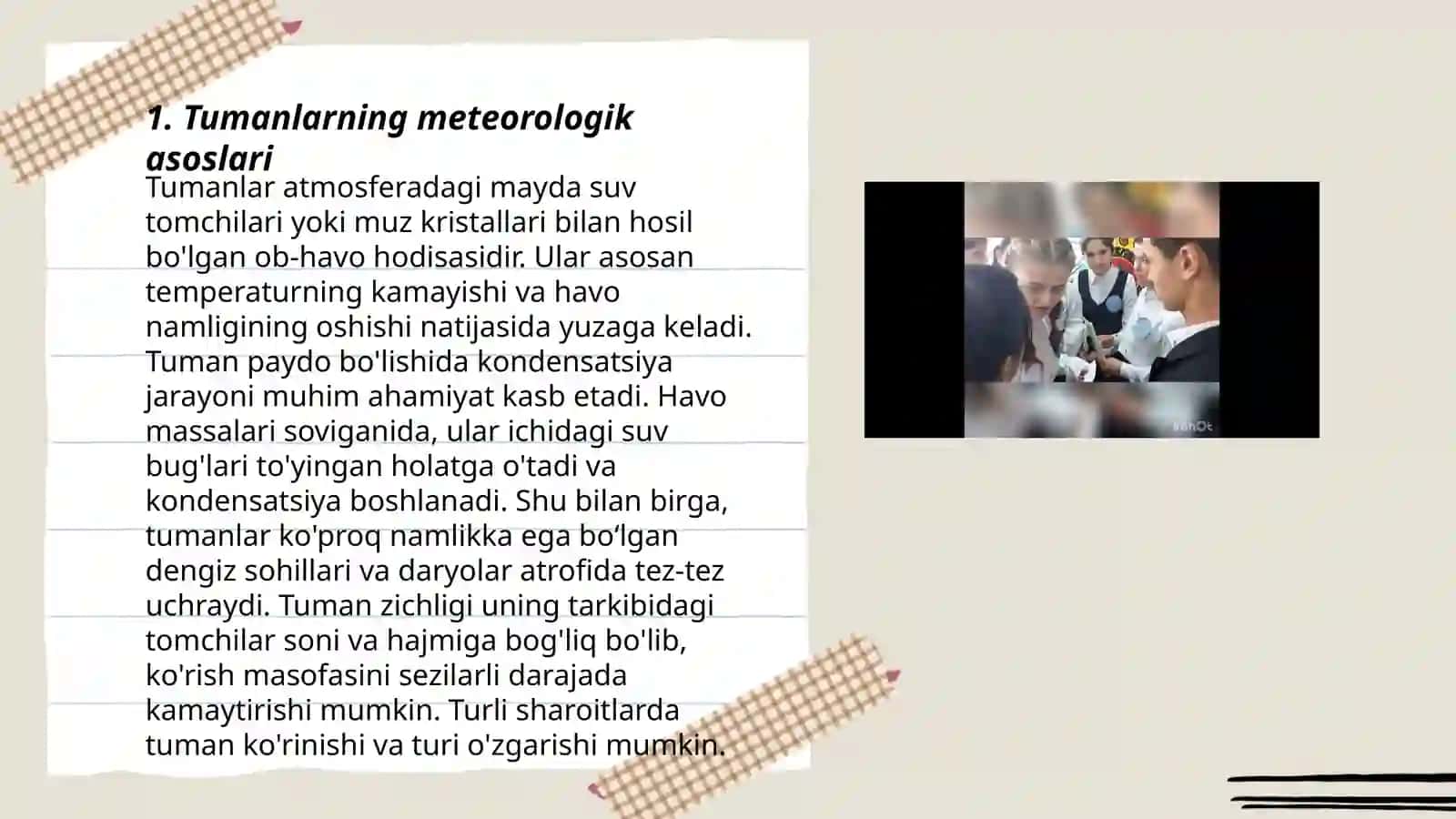 Tumanlar shakllanishining fizik-meteotologik sharoitlari, ularning tasnifi 3