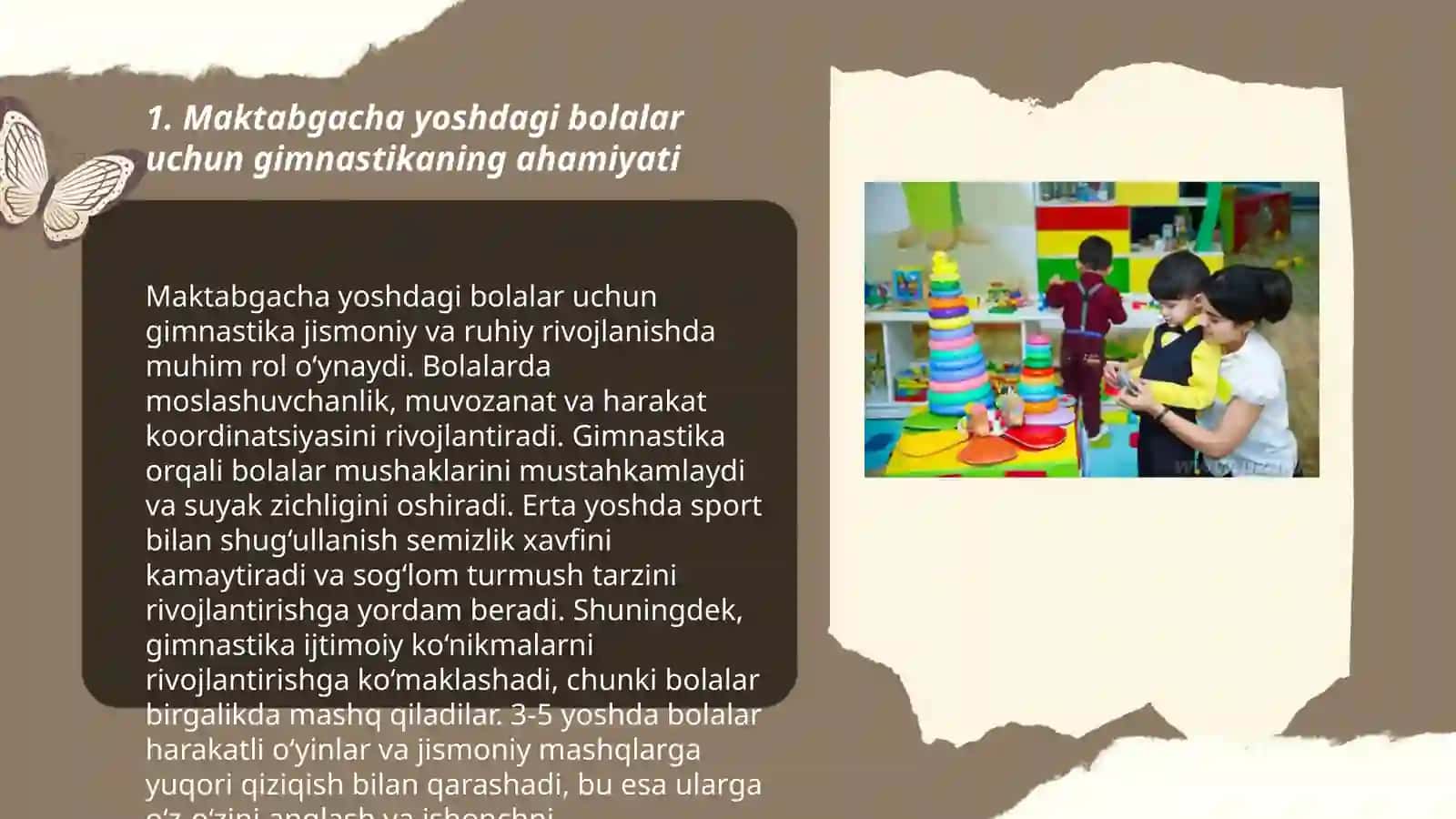 Maktabgacha yoshdagilar bilan gimnastikani tashkil etish 3