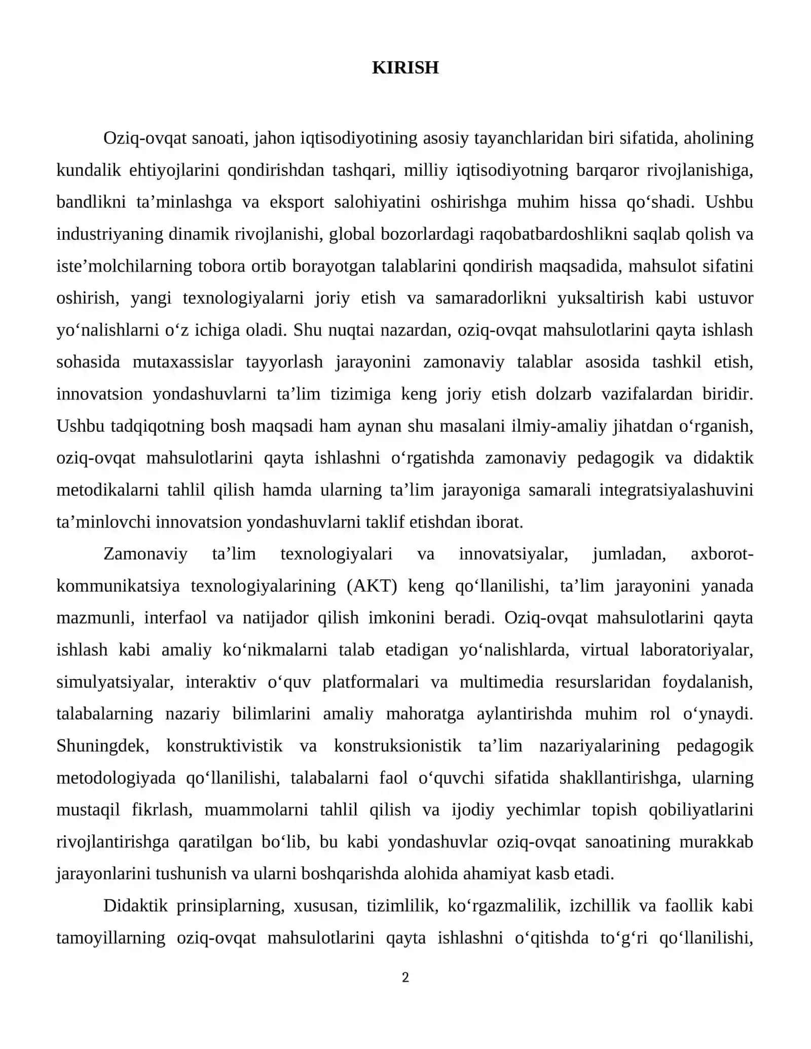 Oziq-ovqat mahsulotlarini qayta ishlashni o‘rgatishda innovatsion yondashuvlar 3