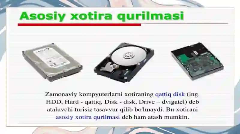 Xotiraning tizimlari va arxitektursi 3