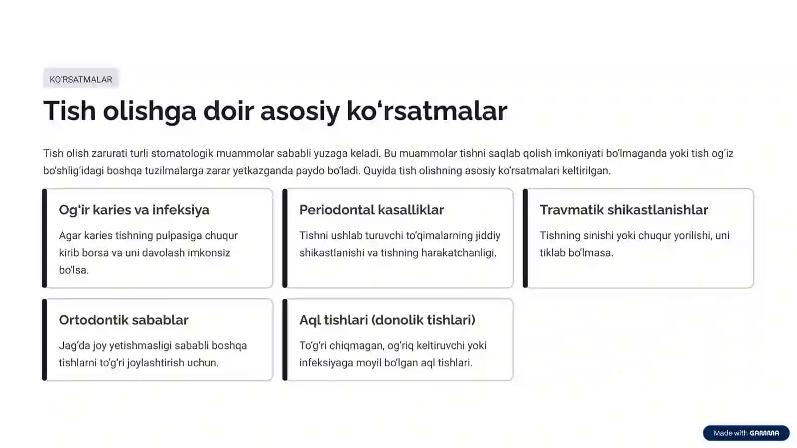 Tish olish operatsiyalari: Ko‘rsatmalar, qarshi ko‘rsatmalar, asoratlari 3