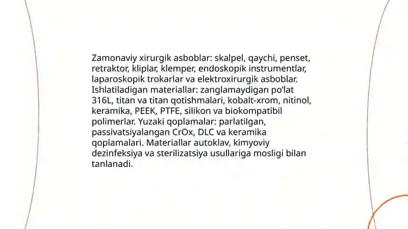 Zamonaviy xirurgik asboblar 3
