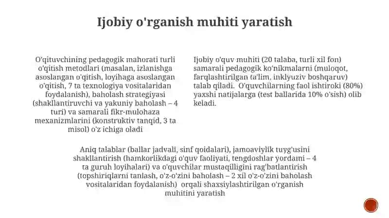 Õquvchining pedagogik maxorati 3