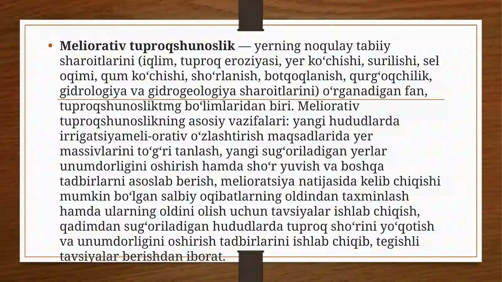 Oʻzbekiston meliorativ tutproqshunoslik fanining rivojlanishi 3