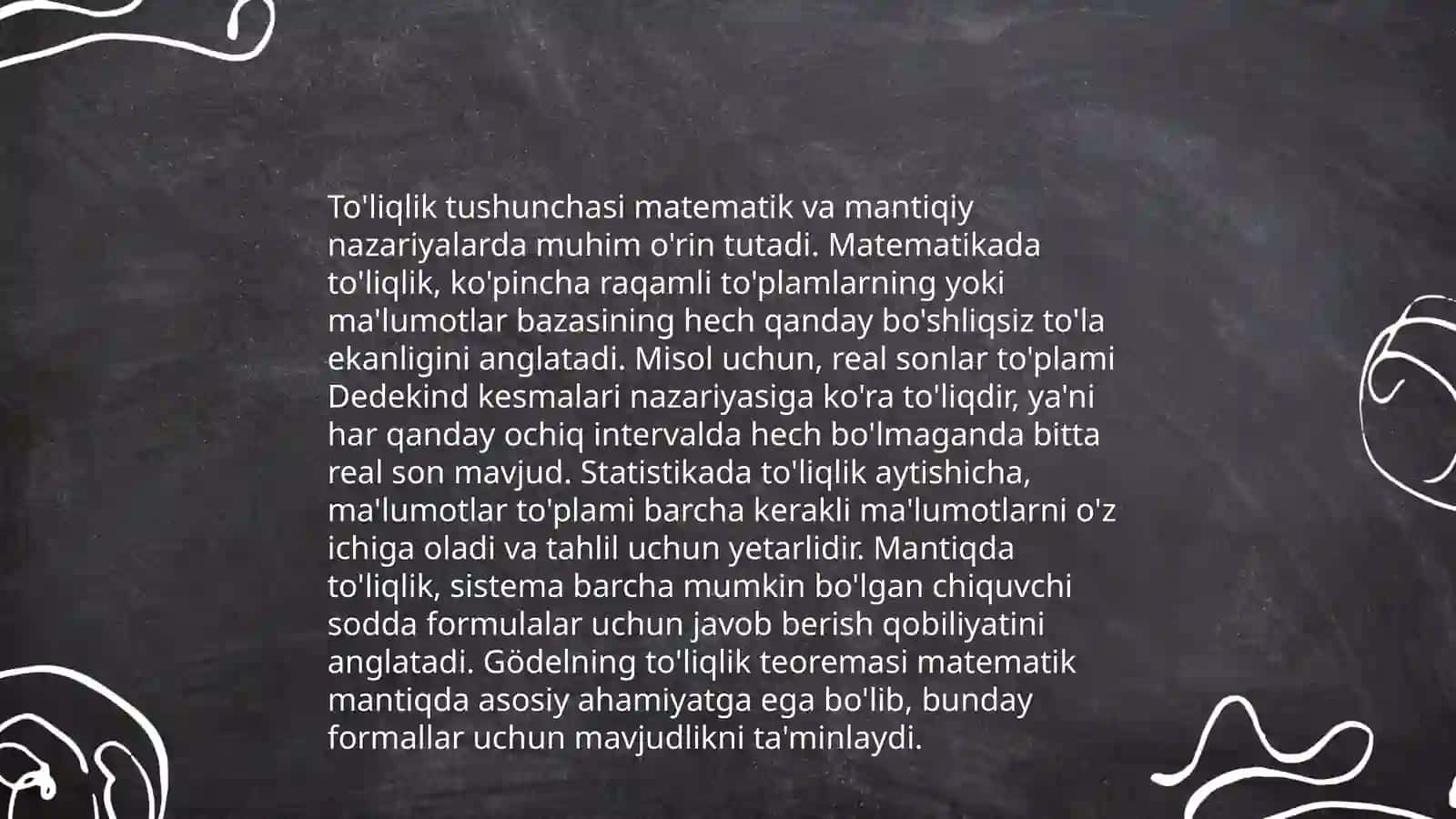 To'liqlik va yopiqlik. Muhim yopiq sinflar 3
