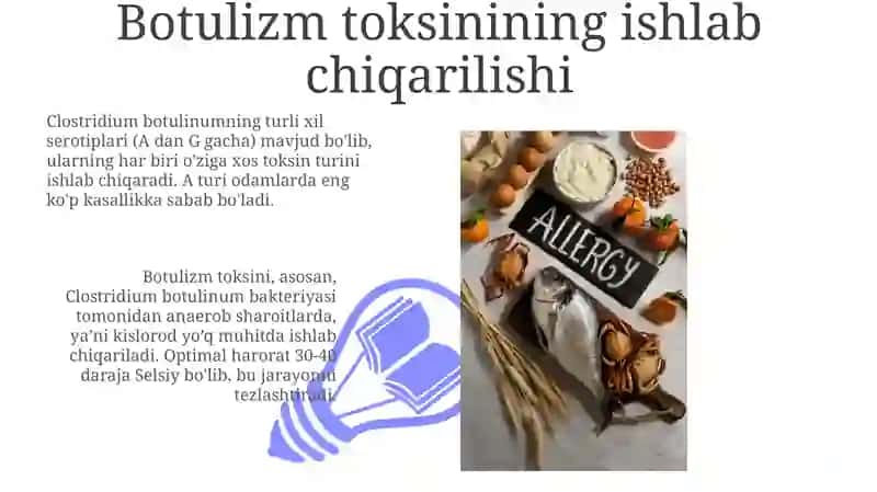 Botulizm ovqat toksikoin funksiyalari 3