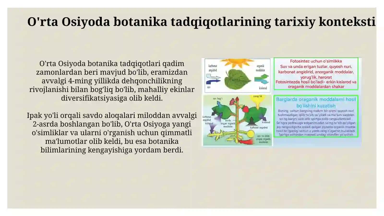 Oʻrta va keyingi asrlarda Oʻrta Osiyoda olib borilgan botanikaga oid izlanishlar 3