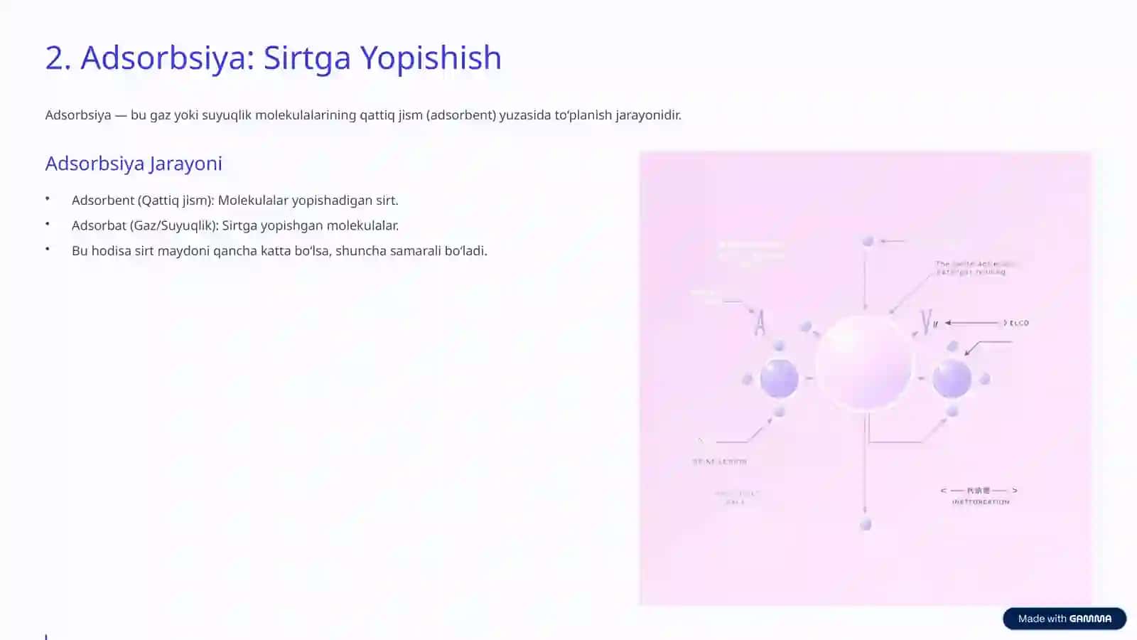 Sirt Hodisalari, Adsorbsiya va Xromatografiya 3