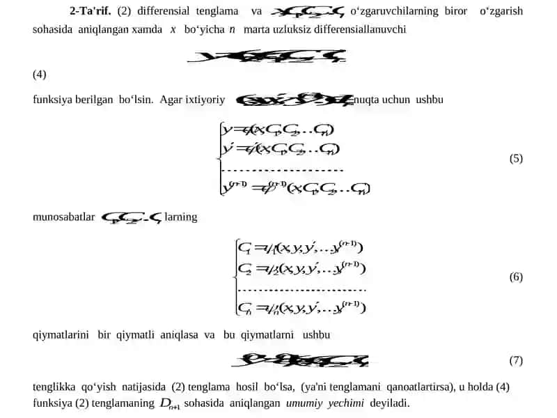 Ikkinchi tartibli chiziqli bir jinsli differensial tenglamalar. Asosiy xossalar 3