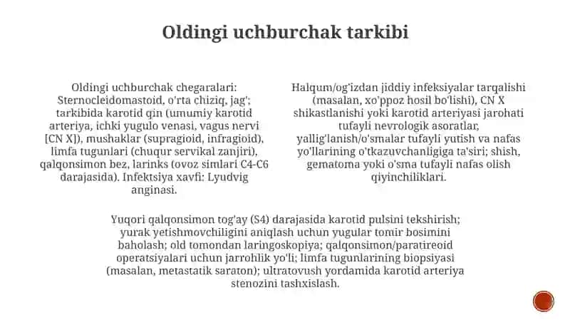 Bo'yin uchburchaklarining klinik ahamiyati 3