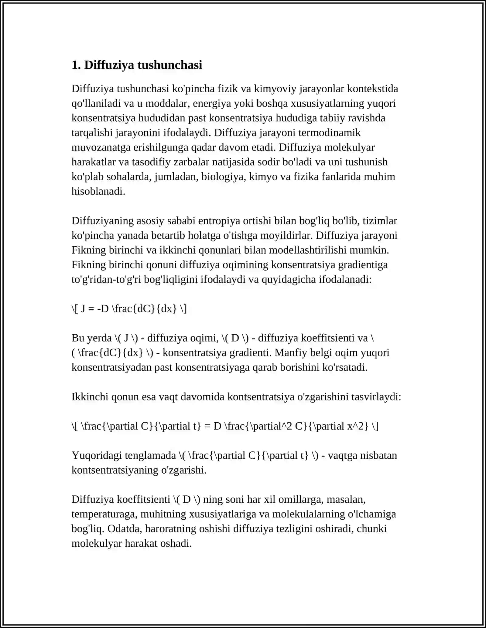 QATTIQ JISMLARDA DIFFUZIYA HODISASI 3