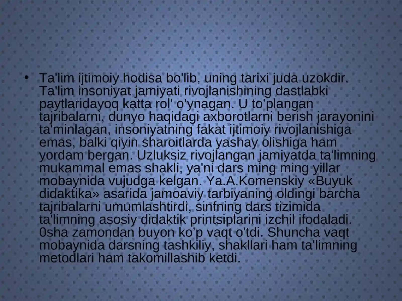 Tarix fani o'qituvchisiga qo'yiladigan zamonaviy talablar 3