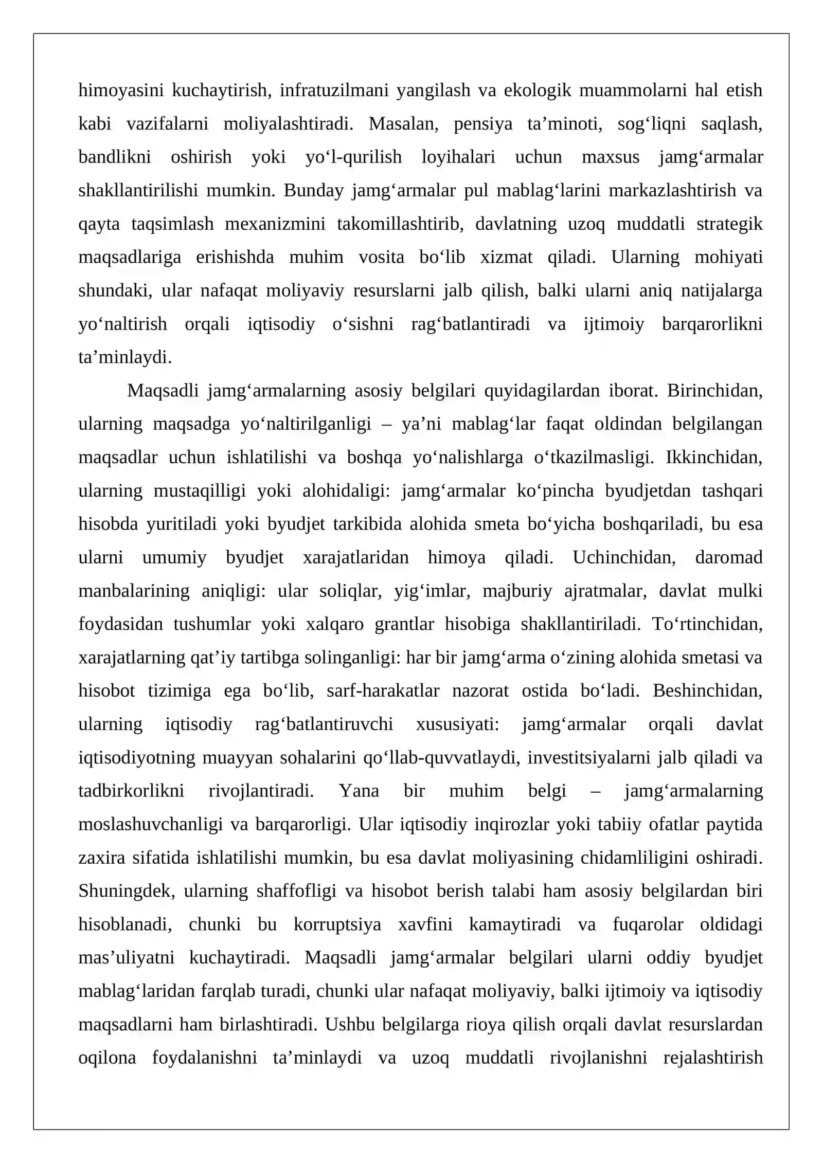 Maqsadli jamg‘armalar tushunchasi, maqsadli jamg‘armalar turlari 3
