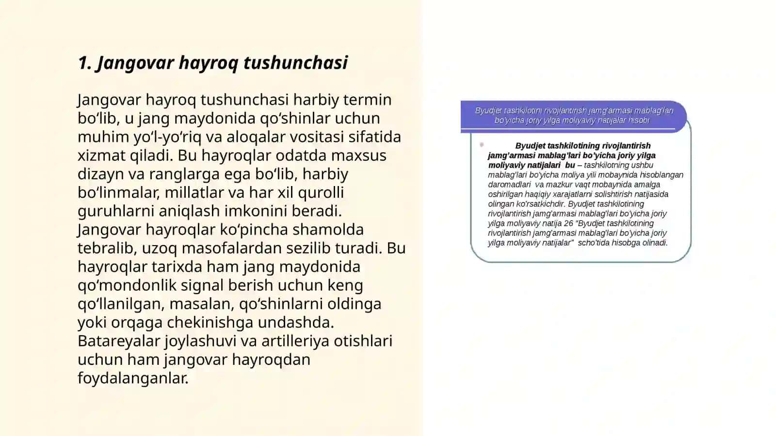 Jangovar hayroqning safdagi holati. Jangovar hayroqni olib chiqish va olib ketish tartibi 3