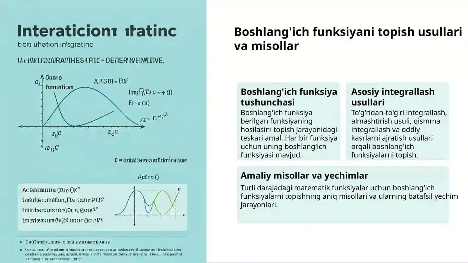 Boshlang'ich funksiya va aniqmas integral 3