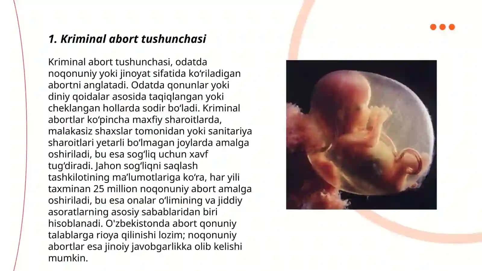 Kriminal abort tushunchasi 3