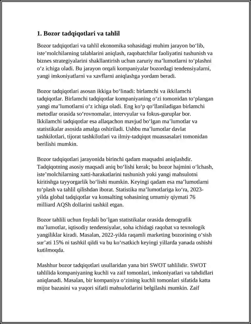 Bozor tadqiqotlari va tahlil 3