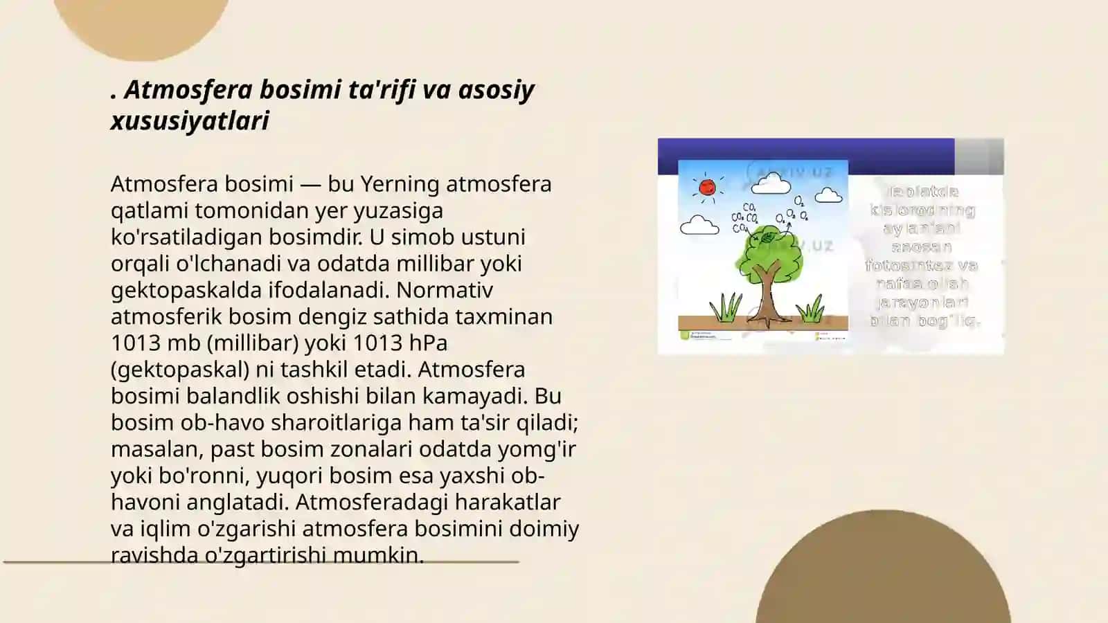 Atmosfera bosimi ta'rifi va asosiy xususiyatlari 3