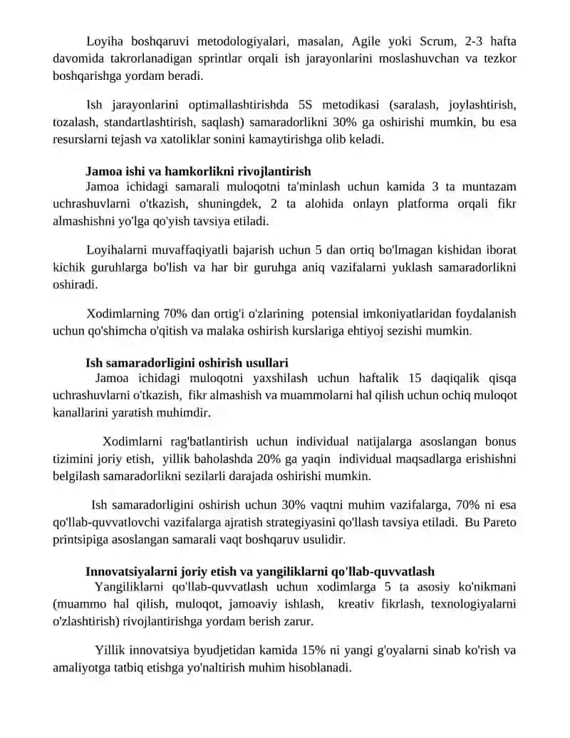 Tashkilot personali mehnatini tashkil etishning xususiyatlari 3