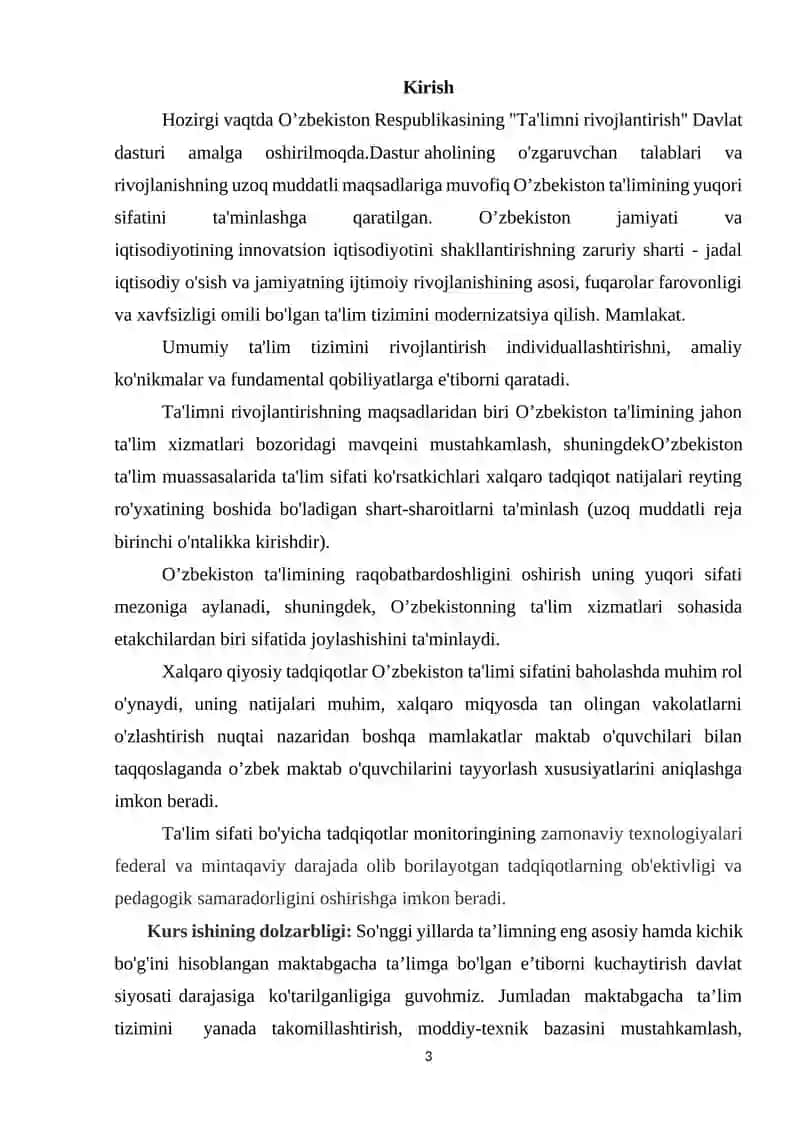 Kichik maktab yoshida ta’lim samaradorligini oshirishda xalqaro tajribalardan foydalanish 3