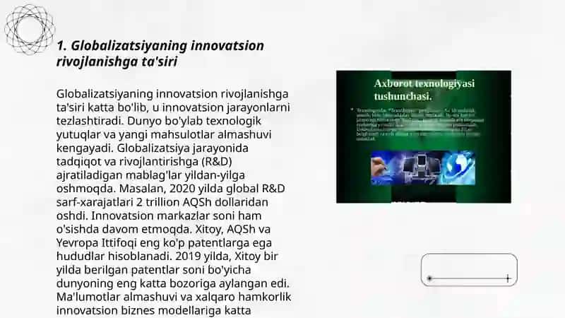 Globalizatsiyaning innovatsion rivojlanishga ta'siri 3