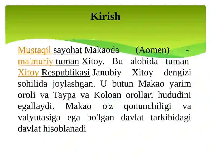 Makaoda Turizm Resurslari Va Uning Turizmni Rivojlantirish Istiqbollari 3