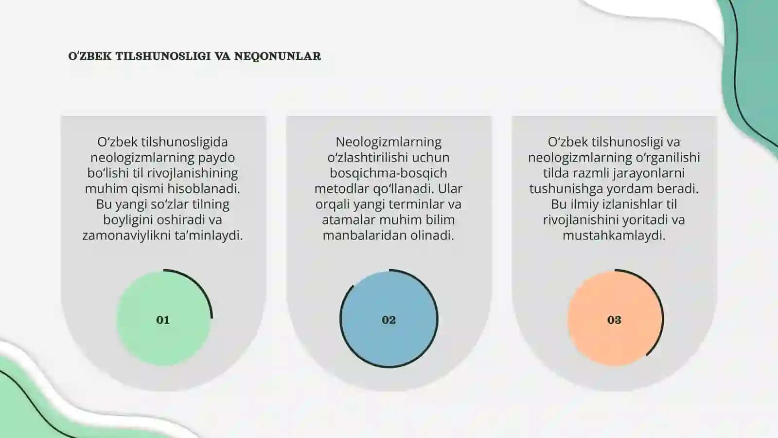 O‘ZBEK TILSHUNOSLIGIDA NEOLOGIZMLAR VA ULARNING O‘ZLASHTIRISH MANBALARI 3