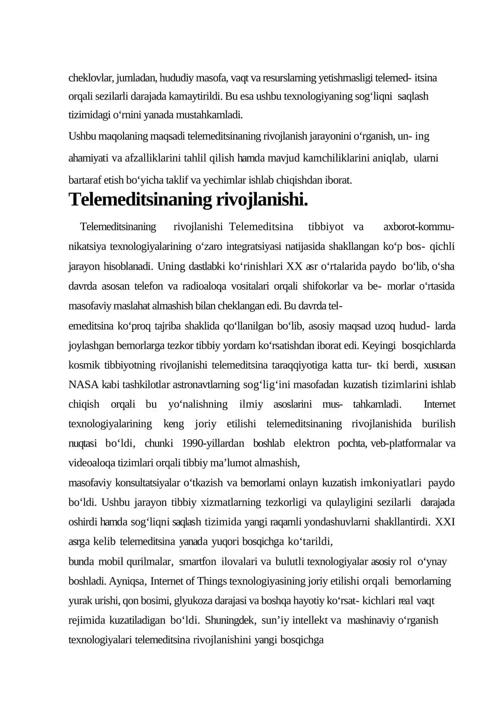 Sog‘liqni saqlashning kelajagi: telemeditsina shifoxonasiz davolash imkonini yaratish va hayotni saqlab 3