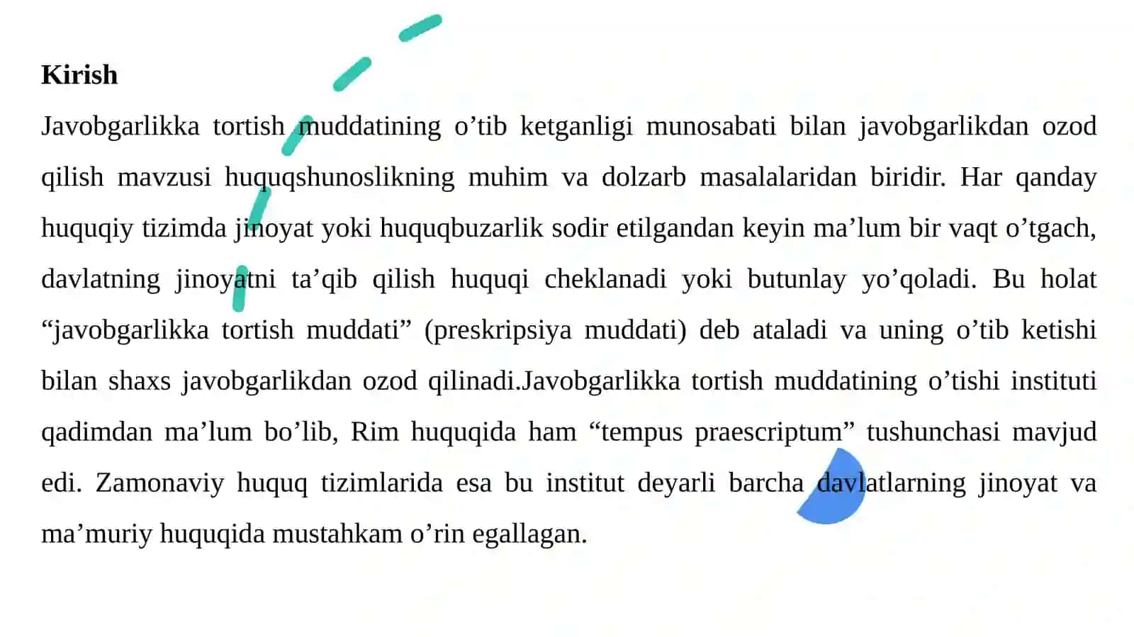 Javobgarlikka Tortish Muddatining O’tib Ketganligi Munosabati Bilan Javobgarlikdan Ozod Qilish 3