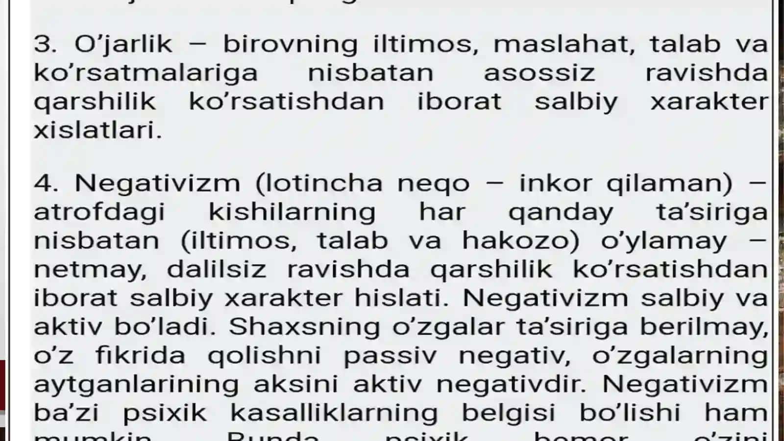 Xarakter mavzusida tayyorlagan taqdimoti 3