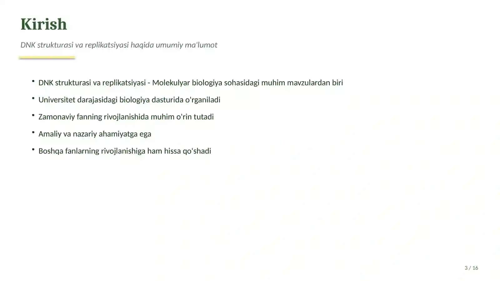 DNK strukturasi va replikatsiyasi 3