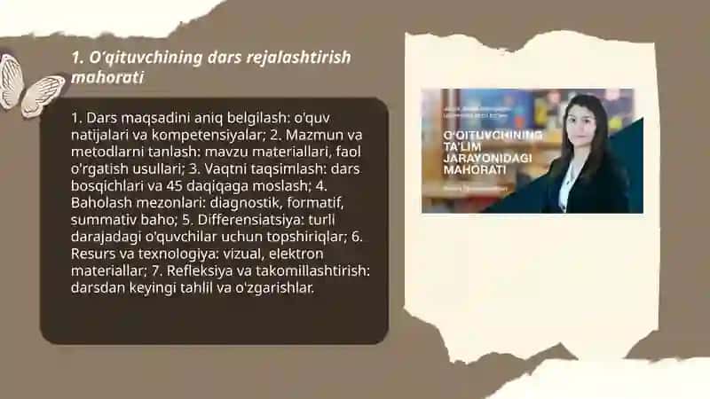 Oʻqituvchining ta'lim jarayonidagi mahorati 3