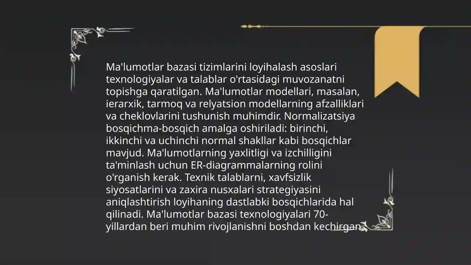 Ma'lumotlar bazasini adminstratorlash va vafsizligni ta'minlashni loyihalash 3